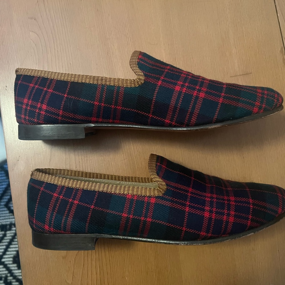 Res Ipsa Classic Plaid Slip-On Loafers